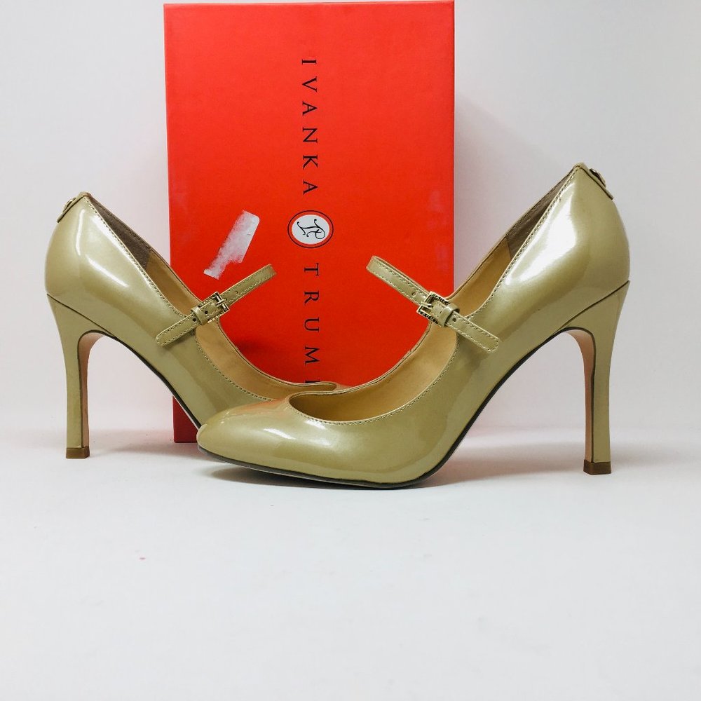 Ivanka Trump Janna Natural Patent Mary Jane Pumps